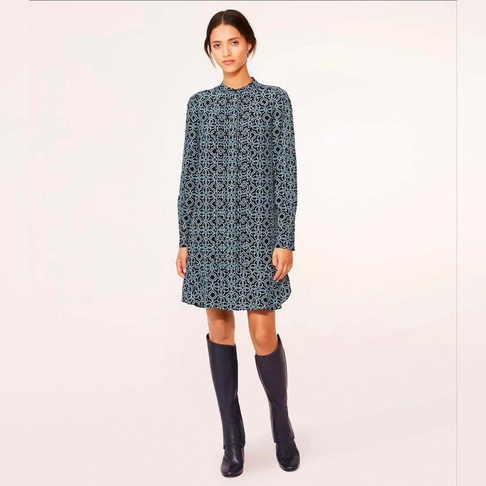 Tory Burch Massey Silk Shirt Dress Size 14